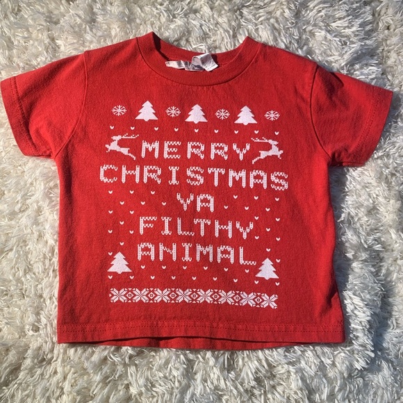 CHRISTMAS LOT OF 3.  STAR WARS SWEATER, RABBIT SKINS HOME ALONE TEE & OKIE DOKIE - Picture 9 of 16